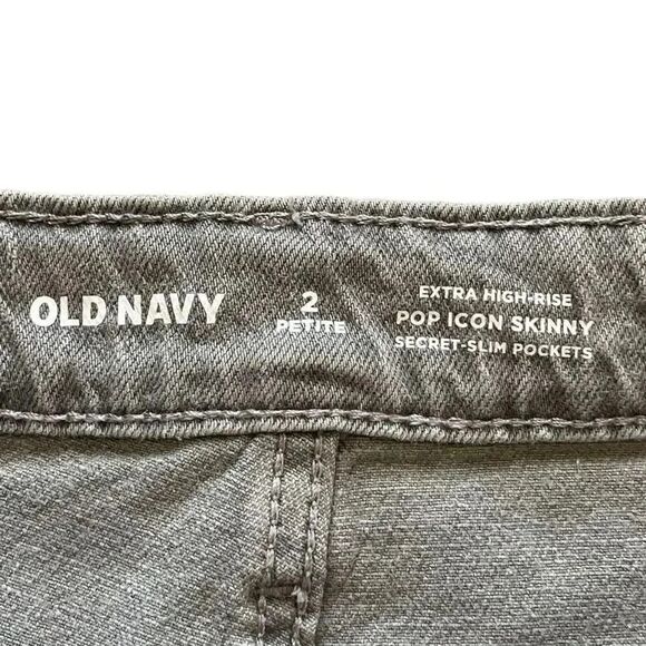 Old Navy Gray EXTRA HIGH-RISE POP ICON SKINNY SEGRET SLIM POCKETS SZ 2P #1337 - Picture 4 of 12
